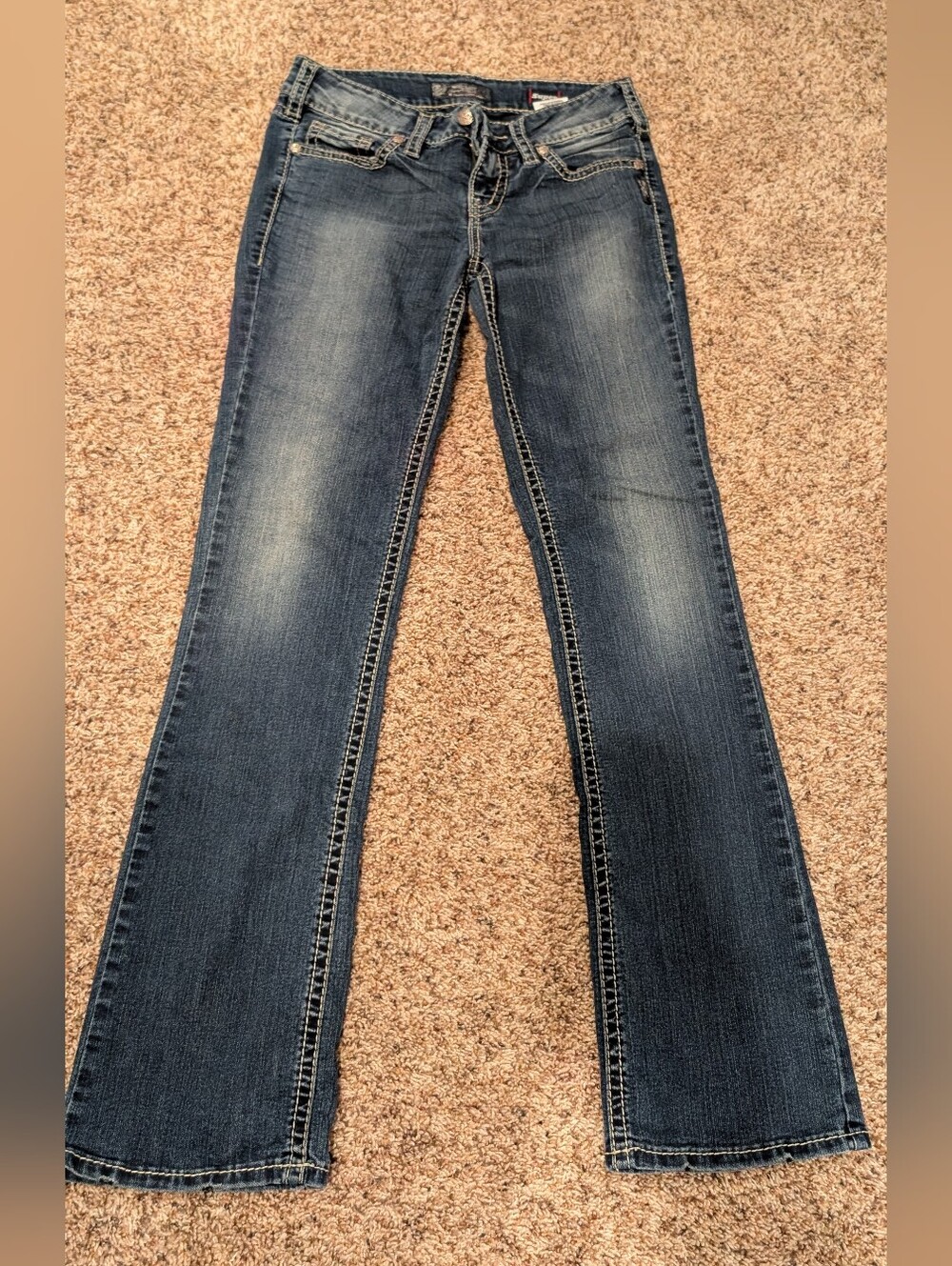 Silver Suki Mid Slim Boot Jeans 27x33